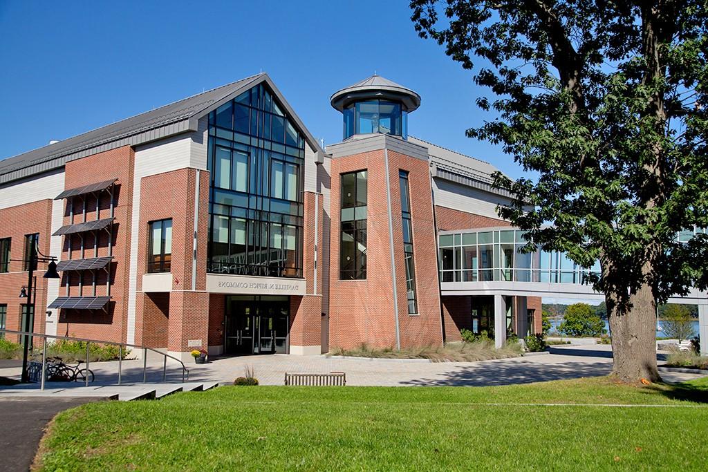 Exterior shot of the Danielle Ripich Commons on the Biddeford Campus